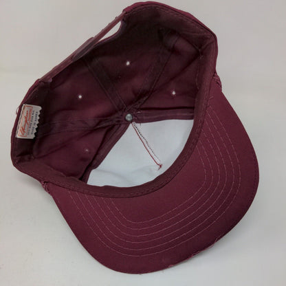 Sewer Cam Men's Snapback Trucker Hat Red Burgundy Size OSFA Graphic Logo Indiana