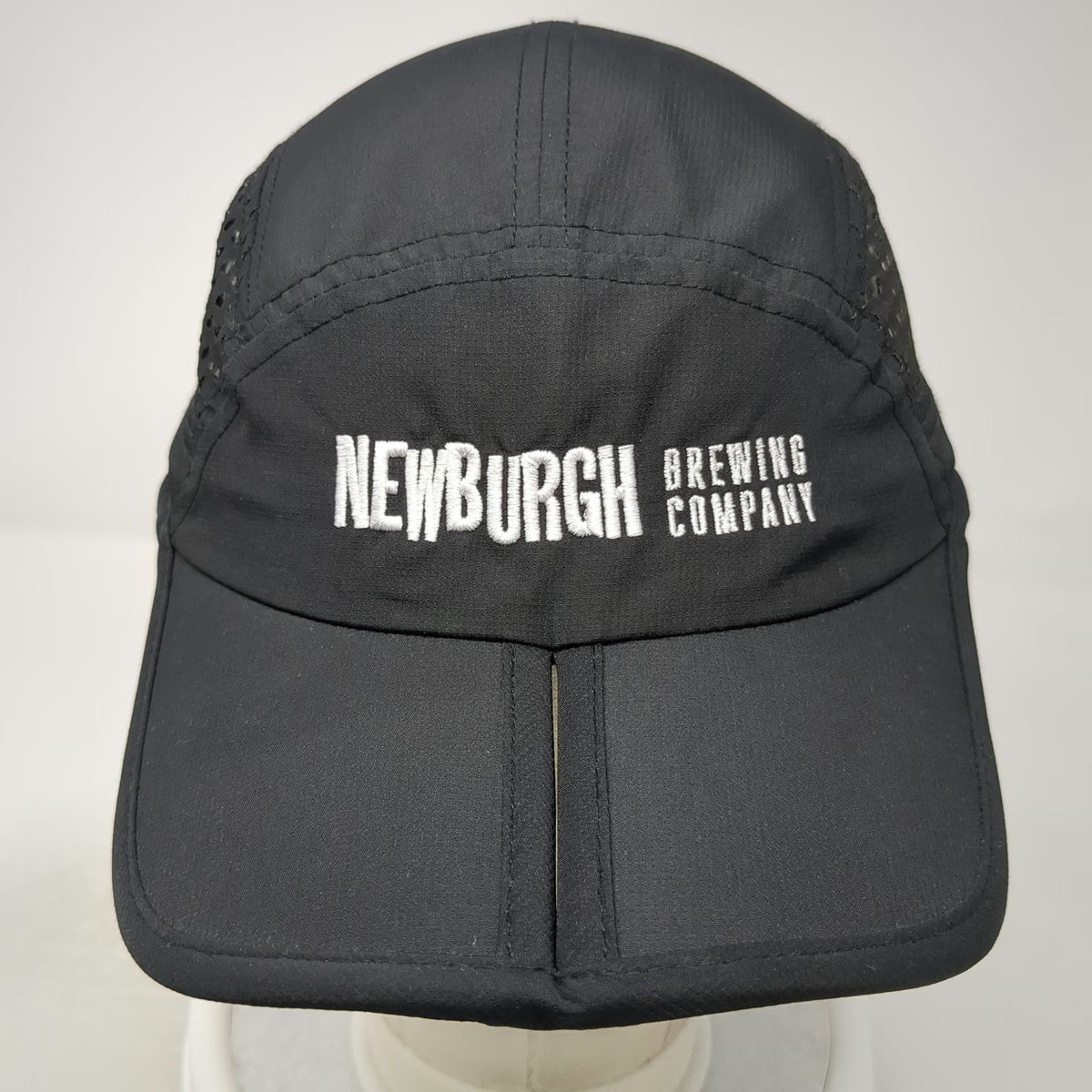 Big Accessories 5 Panel Black Hat OSFM Newburgh Brewing Company Mesh Foldable
