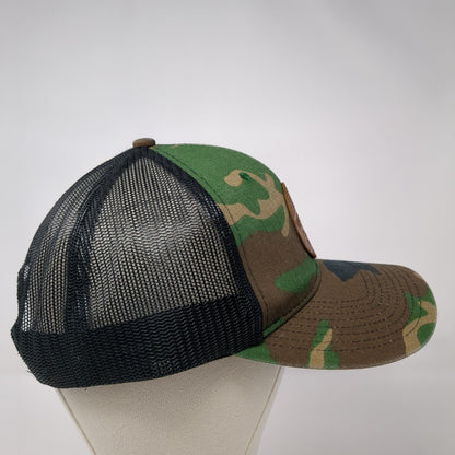 Verdant North Patch Snapback Mesh Back Trucker Hat Camo One Size