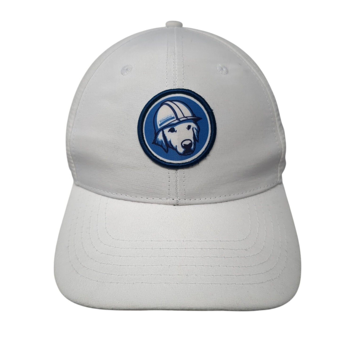 Princeton Construction D Hudson Strapback Hat White OS Adjustable Embroidered