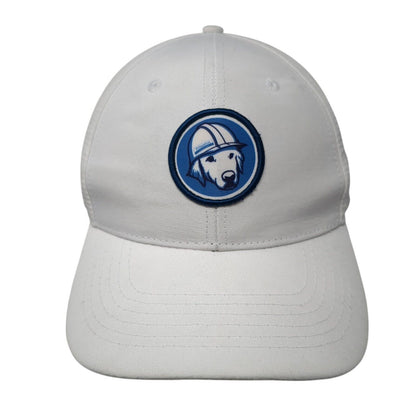Princeton Construction D Hudson Strapback Hat White OS Adjustable Embroidered