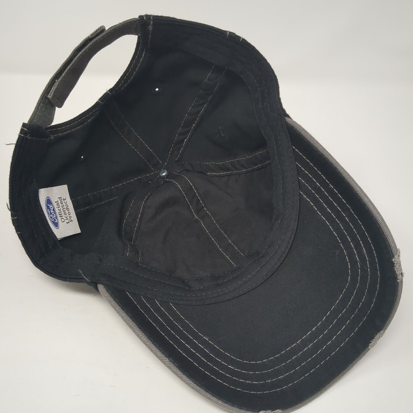 Built Ford Tough Strapback Hat Gray One Size Adjustable Colorblock