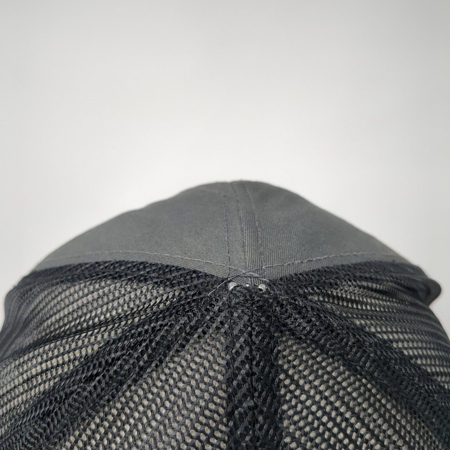 Brixton Mfg Co Patch Snapback Mesh Back Trucker Hat Gray One Size