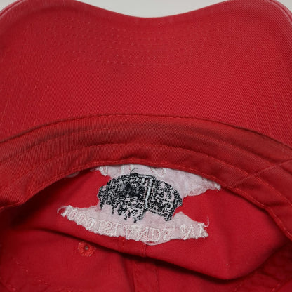 Red One Size Baseball Cap Hat 1000 Islands NY Boldt Castle Slideback Tourist