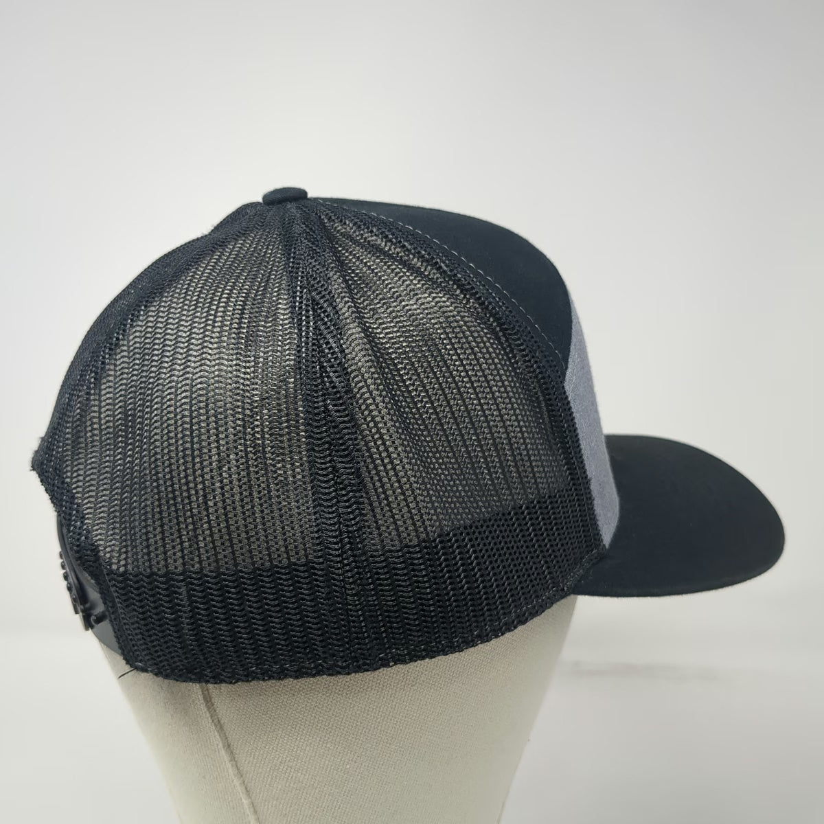 Richardson Trucker Hat Black One Size Dynamic Aviation Mesh Back Logo Snapback