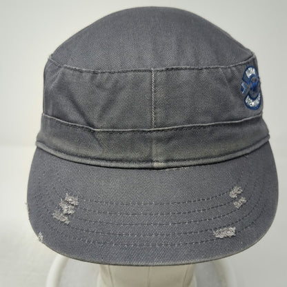 Kona Brewing Co Army Cap Gray One Size Distressed Adjustable Strapback Hat Logo