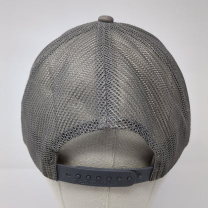 Outdoor Cap Adult Snapback Trucker Hat Gray OS Adjustable Embroidered Mesh Back