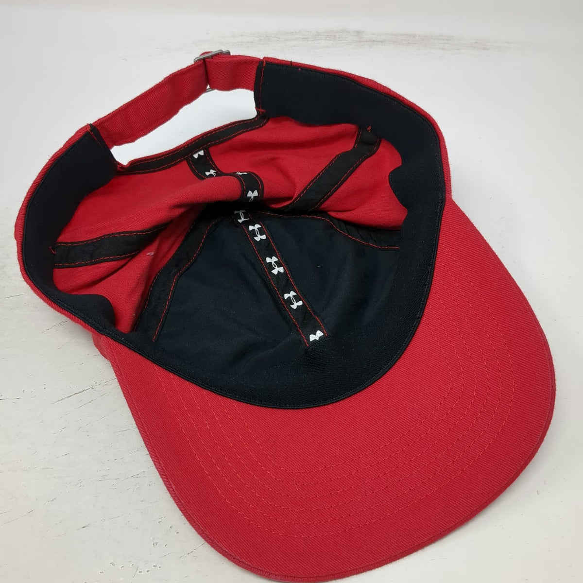 Under Armour Baseball Cap Red One Size Let Freedom Ring Slideback Hat Logo