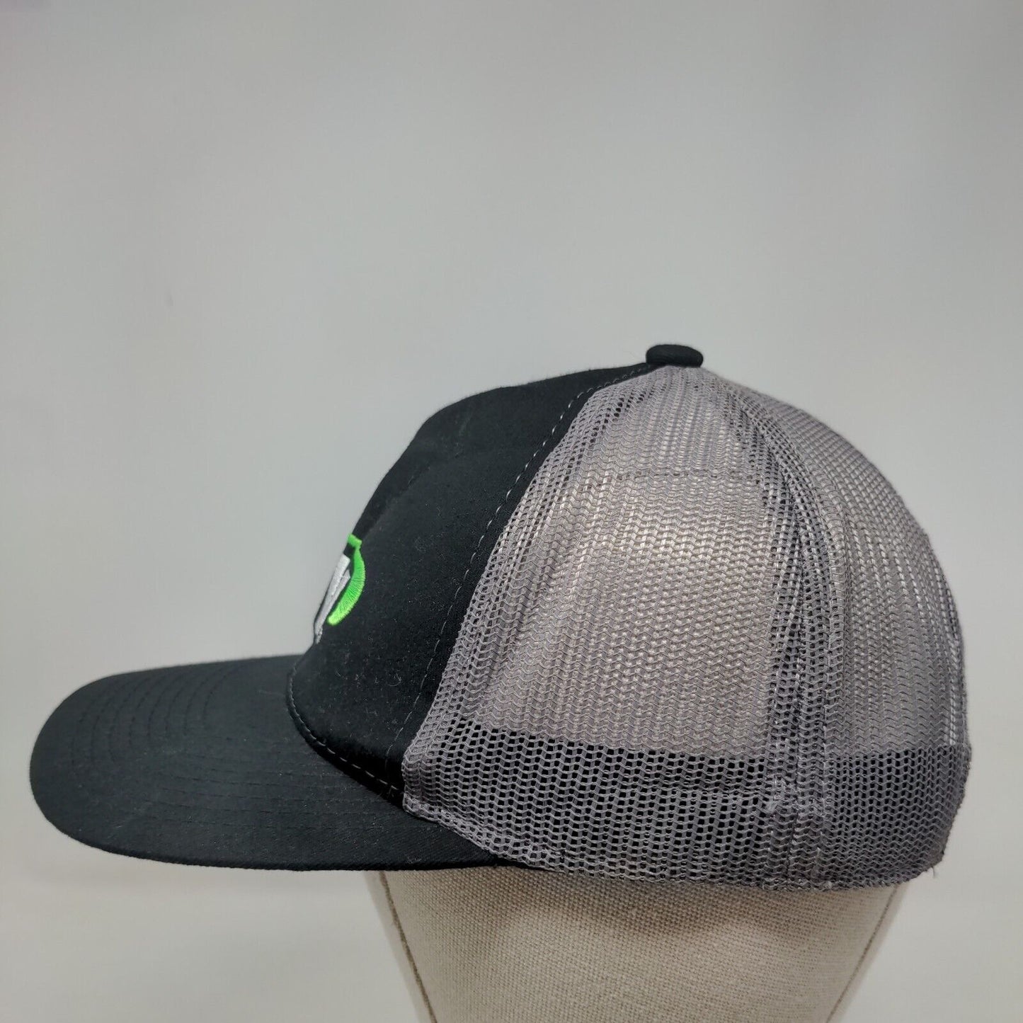 ASV Snapback Mesh Back Trucker Hat Black One Size Embroidered Colorblock