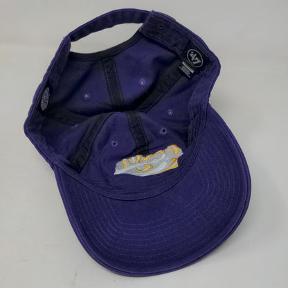 LSU Tigers Slideback Hat Purple OSFA Embroidered Big Eye Logo '47 Brand NCAA