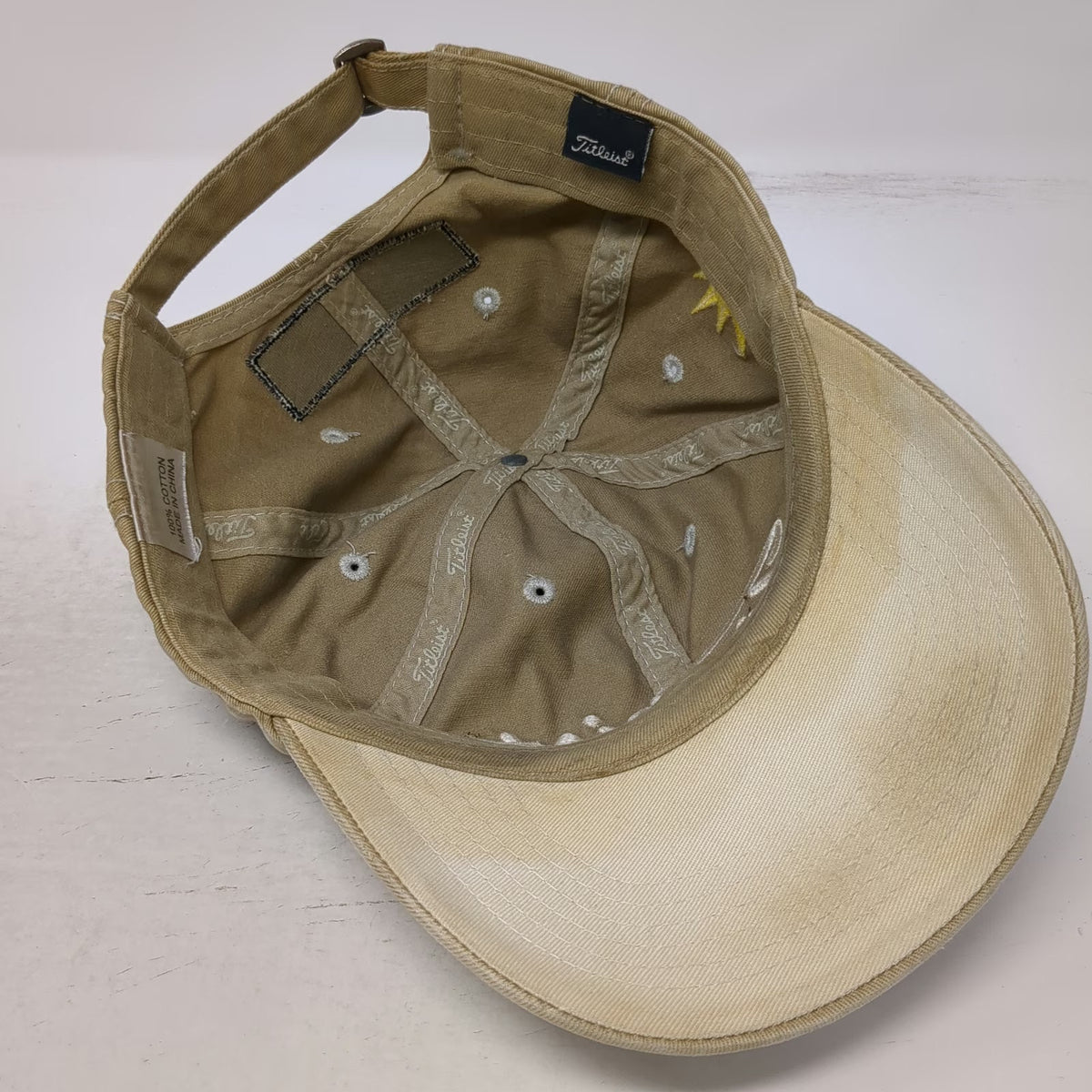 Titleist Baseball Cap Beige One Size Sunnyvale Golf Course Adjustable #1 Hat