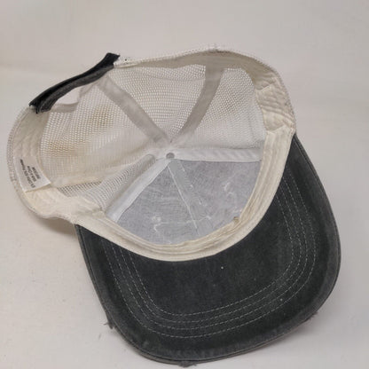 Joy In The Stitches Butterfly Strapback Trucker Hat Gray One Size Mesh Back