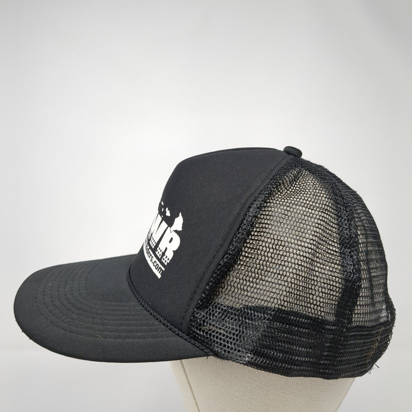 MWR Maui Wave Riders.com Snapback Trucker Hat Black OS Adjustable Mesh Rope Otto