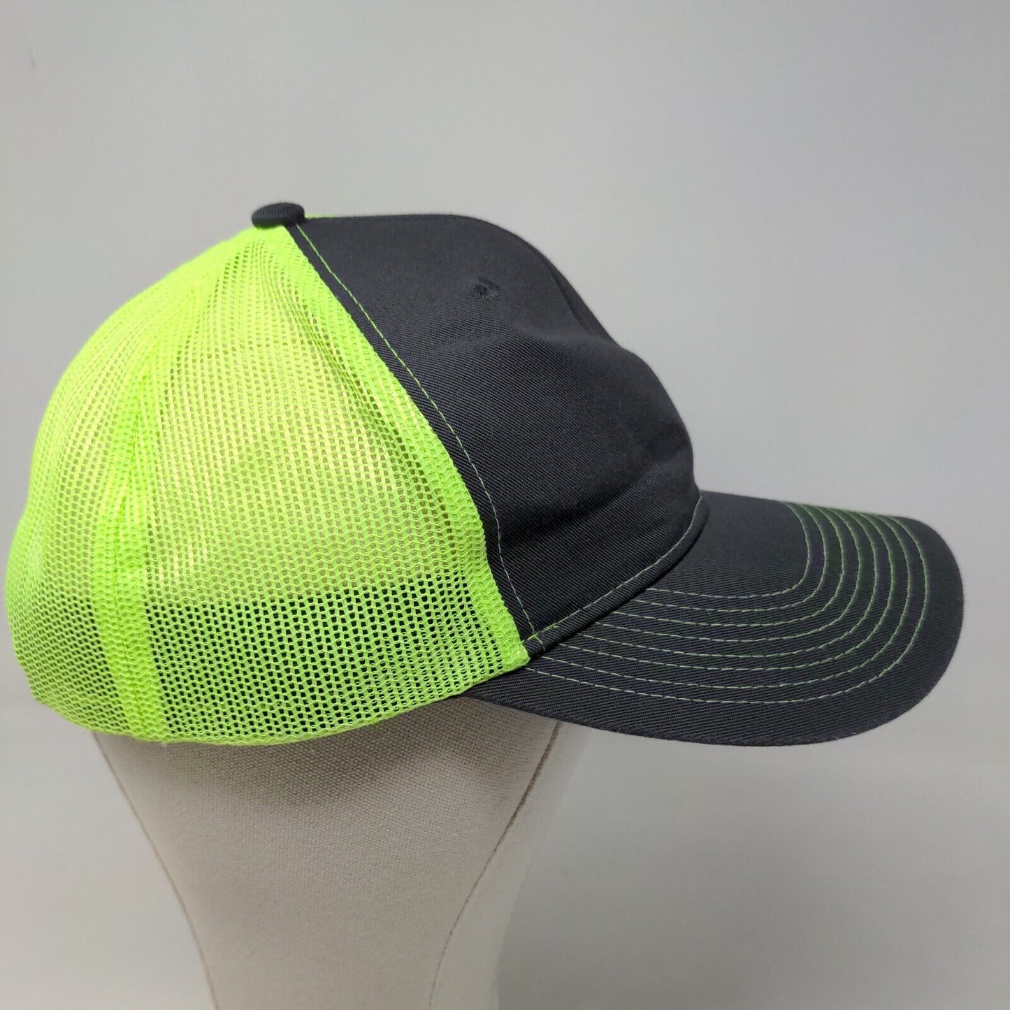 Port Authority Men's Snapback Mesh Back Hat Gray Green Black 100% Cotton