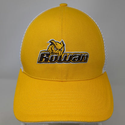 Colosseum Trucker Hat Yellow White One Size Rowan University Owls Mesh Snapback
