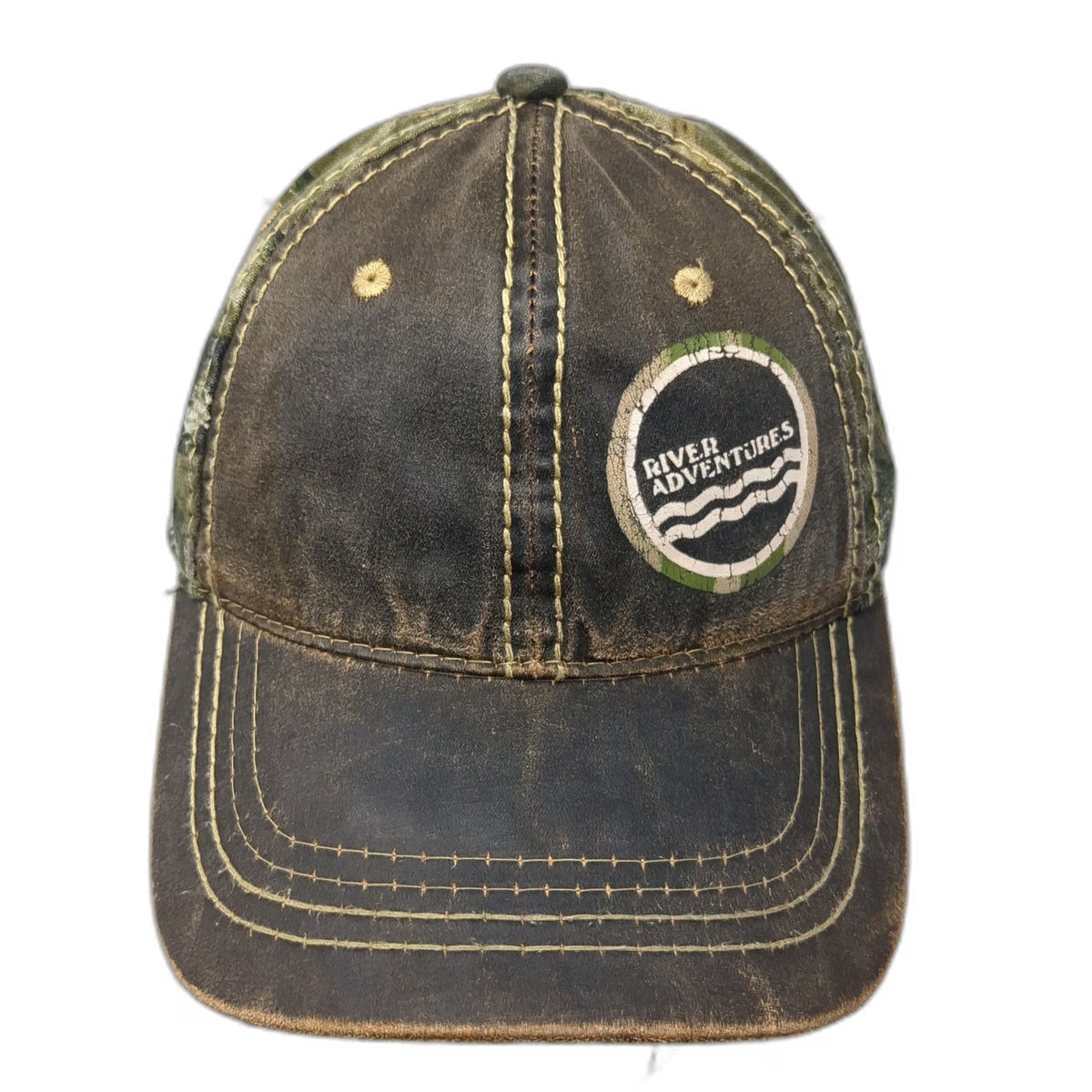 Port Authority Baseball Cap Brown One Size Camo Strapback River Adventures hat