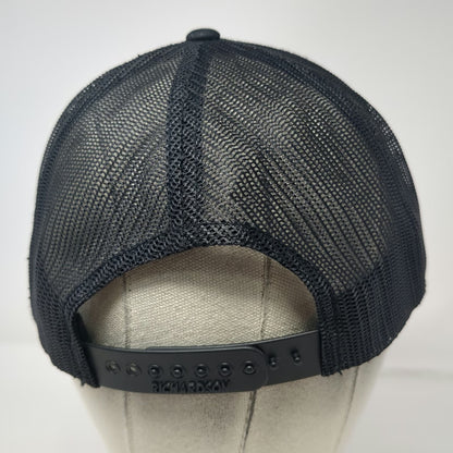 Richardson Trucker Hat Black One Size Dirty Boy's Mesh Back Snapback Embroidered