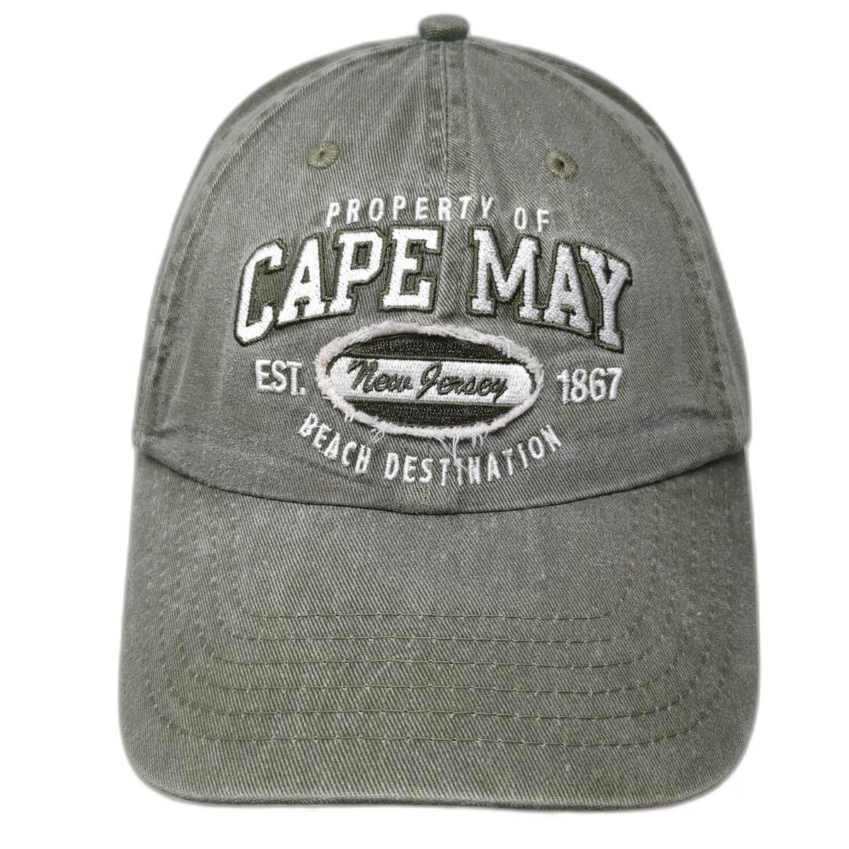 Royal Resortwear Cape May New Jersey Beach Destination Hat Green Baseball Cap