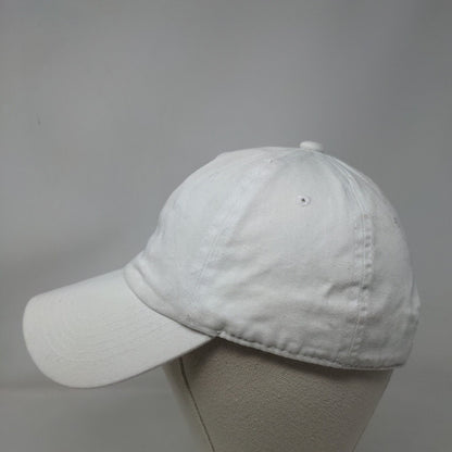 Eckos Slideback Hat White OSFA Adjustable Vented Holes 6 Panel Blank Cotton