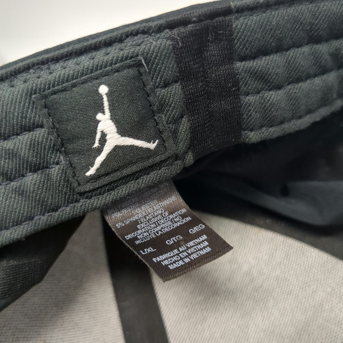 Jordan Baseball Cap Black XL Dri-Fit Jumpman Logo Stretch Fit Athletic Hat
