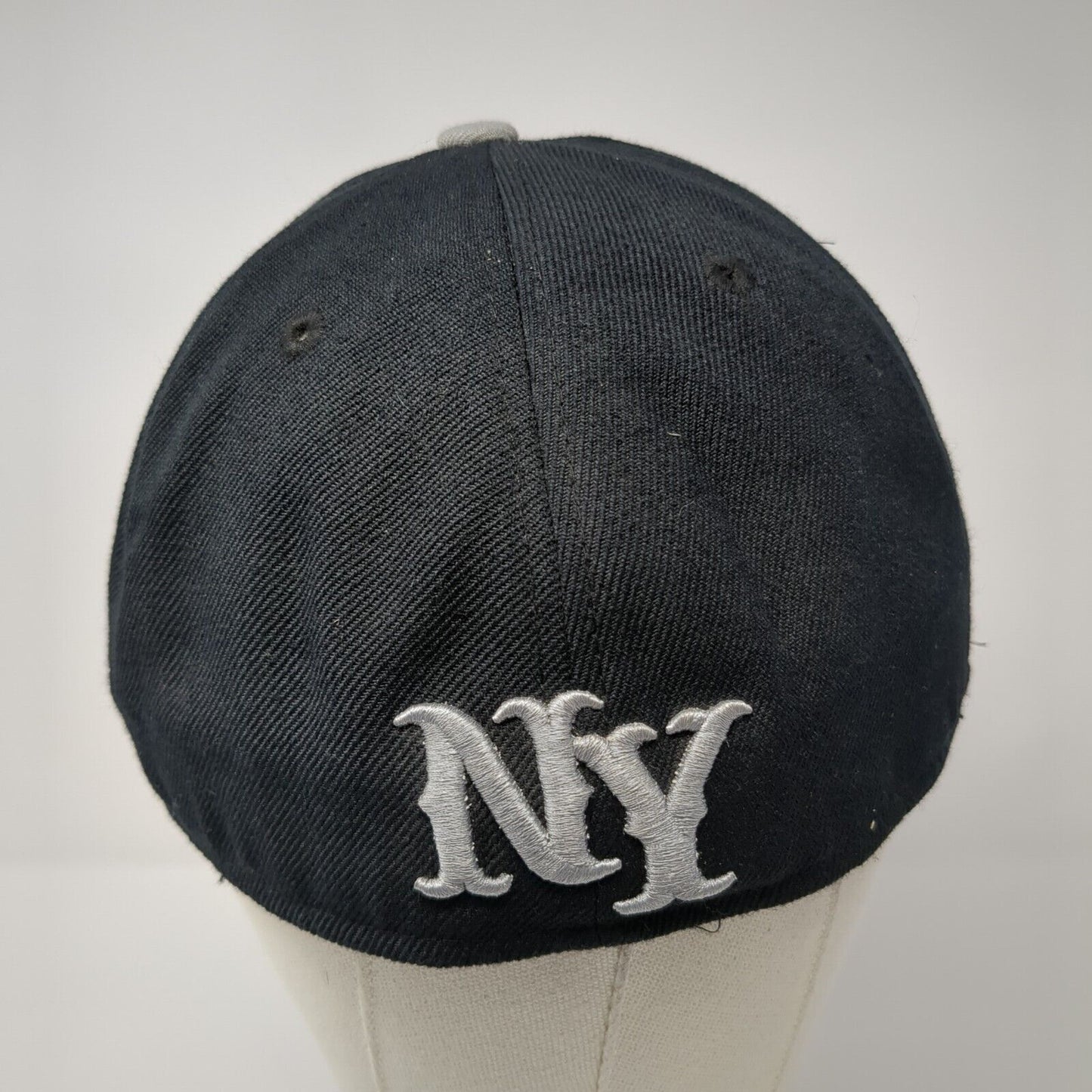 NY New York Fitted Hat Black Size XL Embroidered 6 Panel KB ETHOS Headwear
