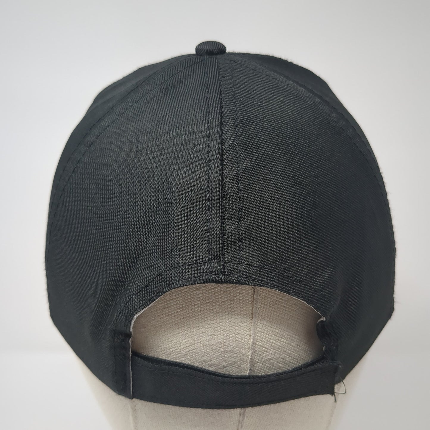 Unbranded Strapback Hat Black One Size Adjustable Outdoor 6 Panel Blank