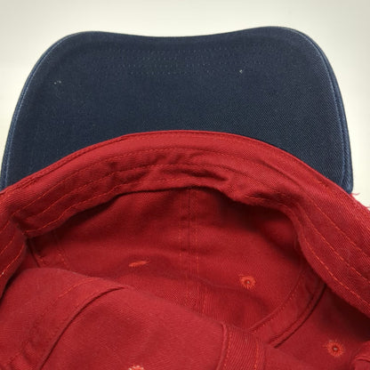 Nautica Baseball Cap Red Blue One Size Embroidered Slideback Cotton Patch Hat