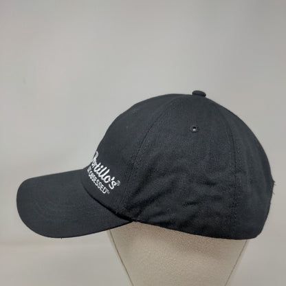Portillo's Slideback Hat Black Adjustable Embroidered Uniform Employee Cap Hat