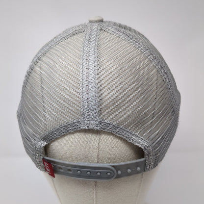 YETI Coolers Snapback Mesh Back Trucker Hat Gray One Size Embroidered