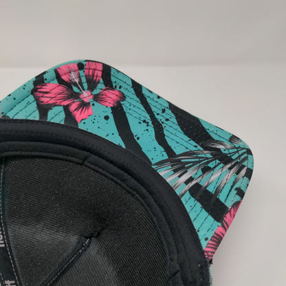Neff Snapback Mesh Back Trucker Hat Multi One Size Floral Hawaiian