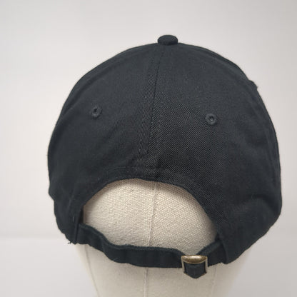 NY Slideback Hat Black One Size Adjustable Embroidered Solid 6 Panel