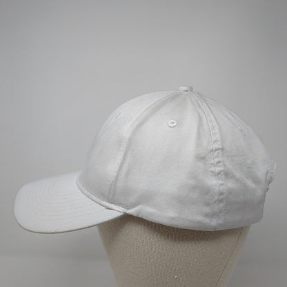 Port & Company Strapback Hat White OS Adjustable Vented Holes 6 Panel Blank