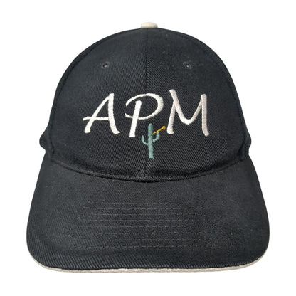 APM Cactus Slideback Hat Black One Size Adjustable Embroidered Nissun