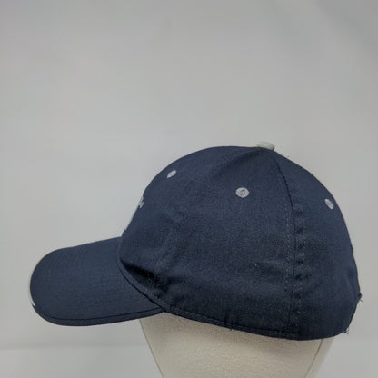 CAT Strapback Hat Blue One Size Adjustable Embroidered Logo 6 Panel