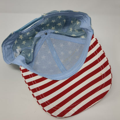 American Flag Bling Snapback Hat Multi One Size Adjustable 6 Panel