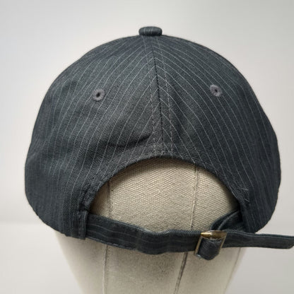 Paris Pinstripe Baseball Cap Gray One Size Eiffel Tower Acrylic Slideback Hat