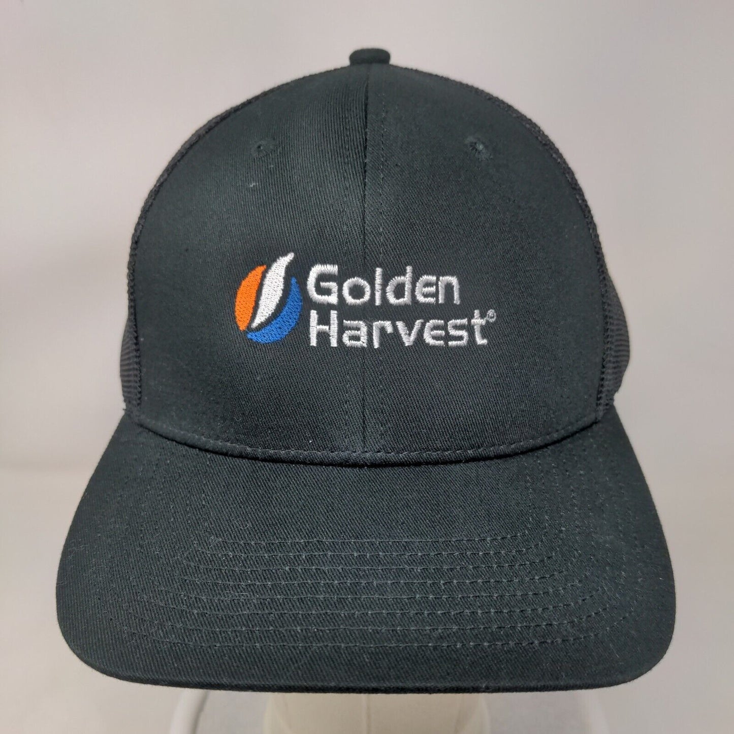 Golden Harvest Adult Snapback Trucker Hat Black One Size Mesh Back Outdoor Cap