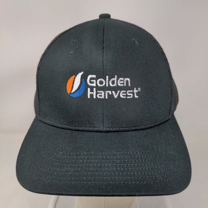 Golden Harvest Adult Snapback Trucker Hat Black One Size Mesh Back Outdoor Cap