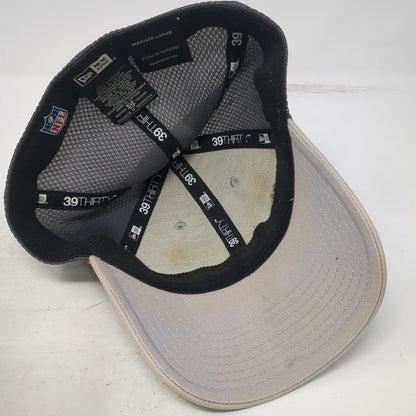 New Era Detroit Lions NFL Baseball Cap Gray L 39THIRTY Mesh Embroidered Logo