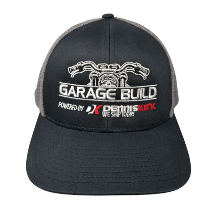 Garage Build Dennis Kirk Snapback Trucker Hat Black One Size Mesh Back