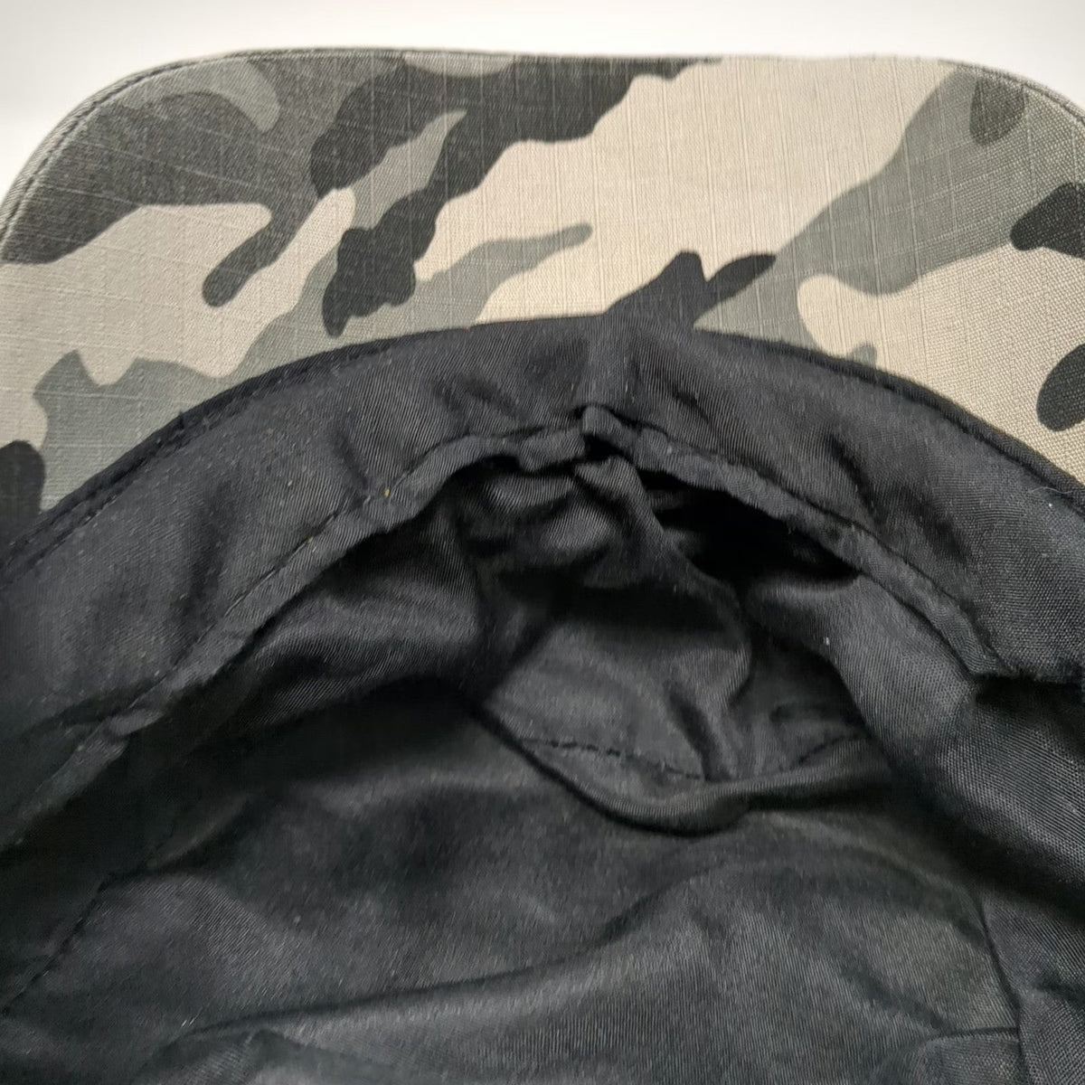 D&Y Army Cap Gray Camo One Size Cotton Military Style Elastic Hat Eyelets Metal