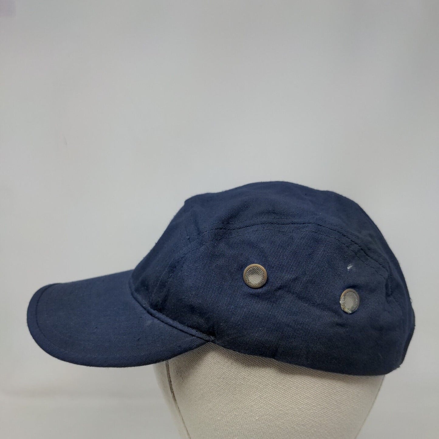 Unbranded Slideback 5 Panel Hat Blue One Size Leather Strap Blank