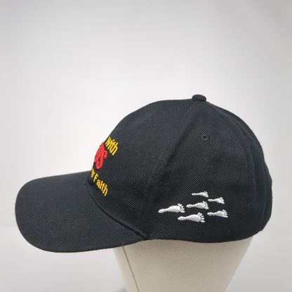 Walk With Jesus Exercise Your Faith Baseball Cap Black OS Adjustable Embroidered
