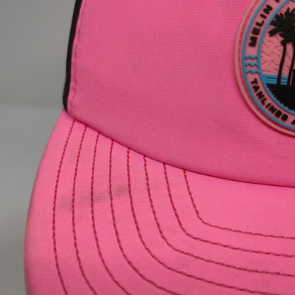 Melin Trucker Hat Pink S Hydro Neon Collection Perforated Snapback Palm Trees