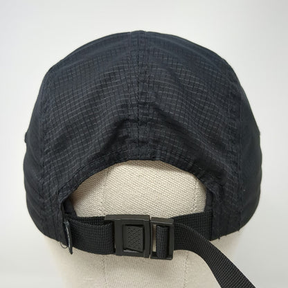 Stance 5 Panel Black One Size Hat Polyester Strapback Buckle Flat Brim Square