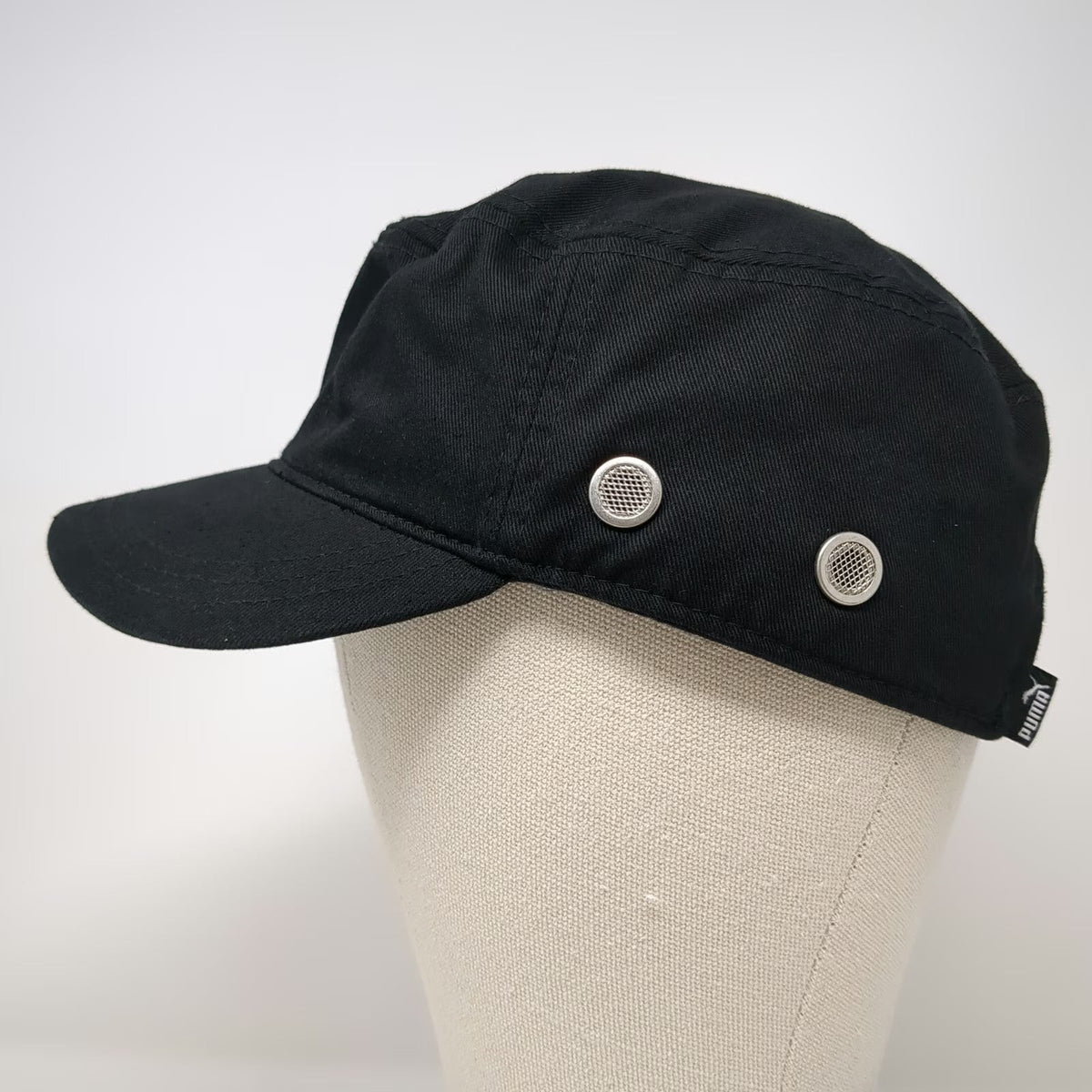 Puma Army Cap Black Pink One Size Cotton Slideback Logo Hat Cadet Military