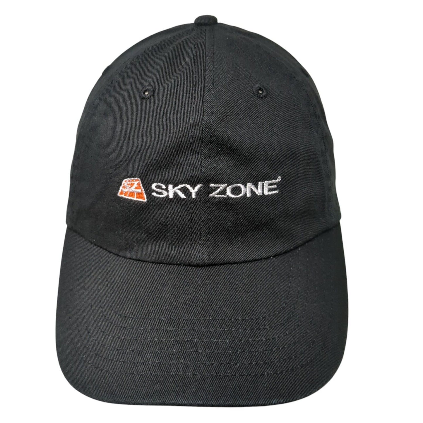 Sky Zone Slideback Hat Black One Size Embroidered Adjustable 6 Panel