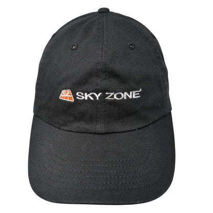 Sky Zone Slideback Hat Black One Size Embroidered Adjustable 6 Panel