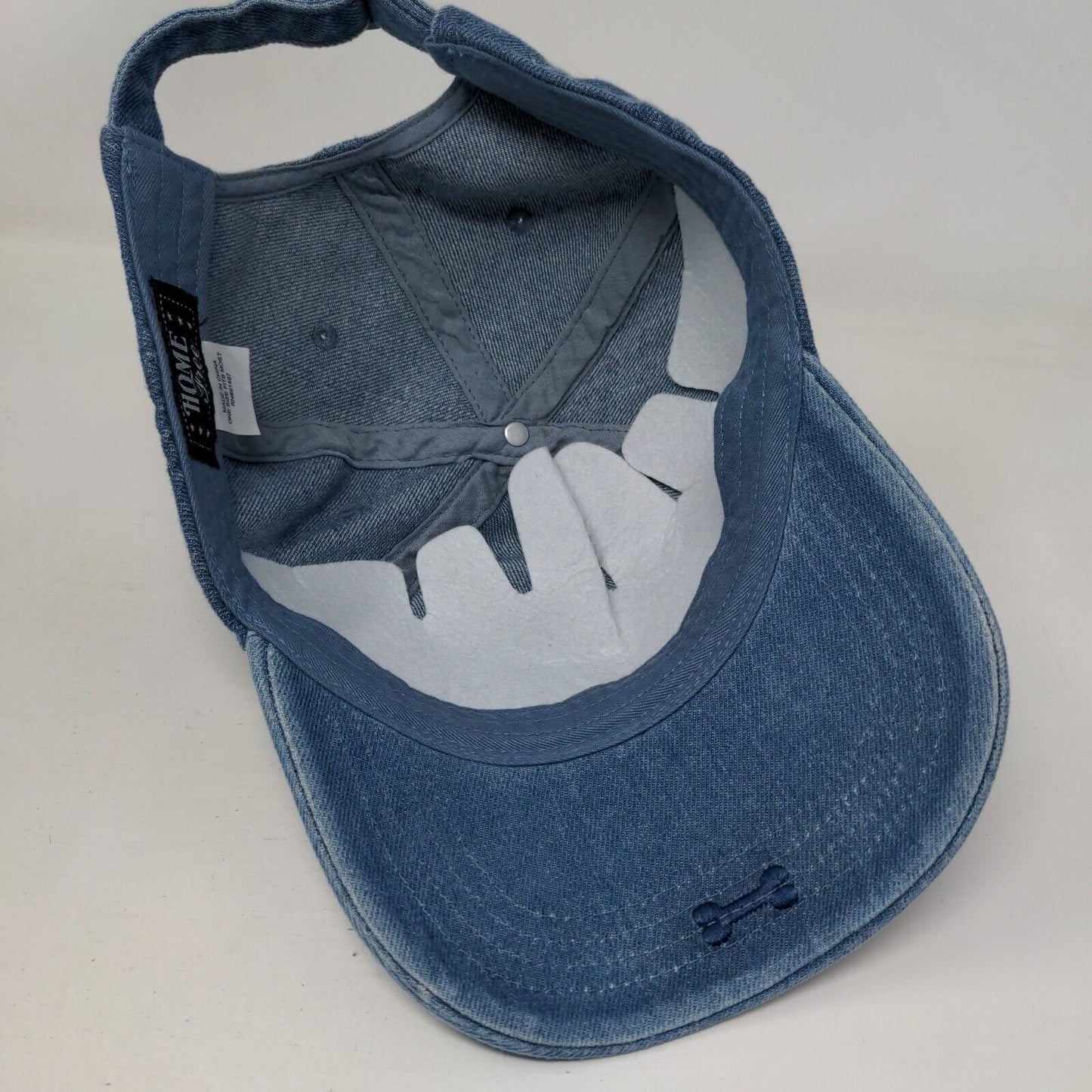 Dog Person Slideback Hat Blue OSFM Embroidered Denim Home Free