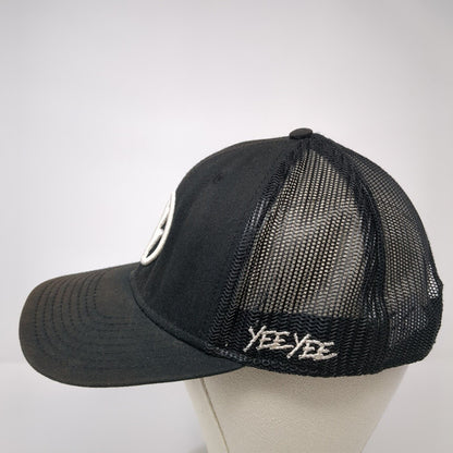 Yee Yee Snapback Mesh Back Trucker Hat Black One Size Solid Adjustable